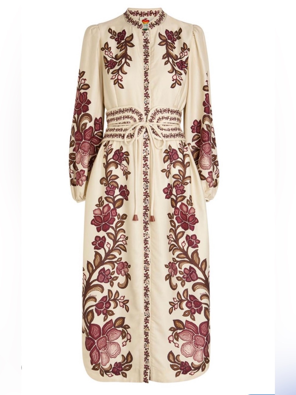 Farm Rio Sand Renata Floral Long Sleeve
Midi Dress NEW NWT - Picture 2 of 6